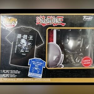 Yu-Gi-Oh! Funko Blue Eyes Toon Dragon Metallic M T-Shirt  GameStop Excl.